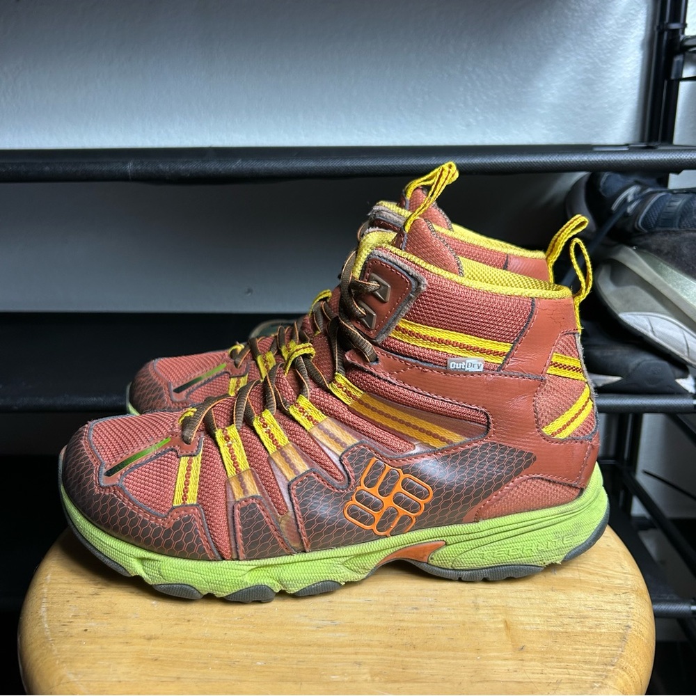 Columbia talus ridge orange brown yellow lace boots - Picture 3 of 7